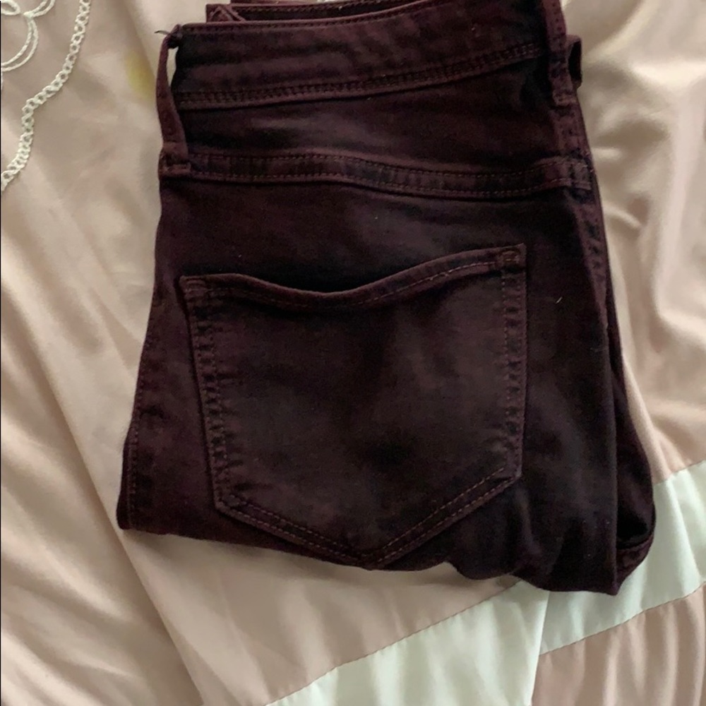 Burgundy Hollister jeans